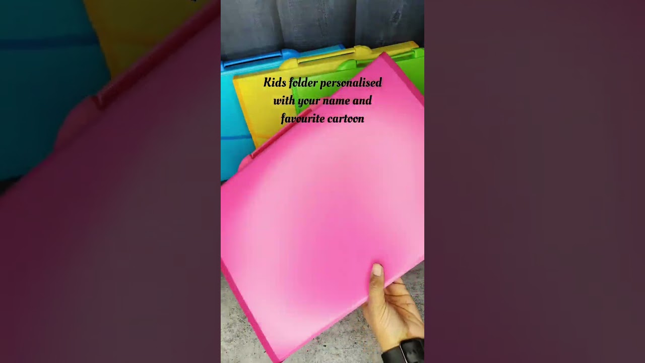 Personalized Plastic Folder With Name  