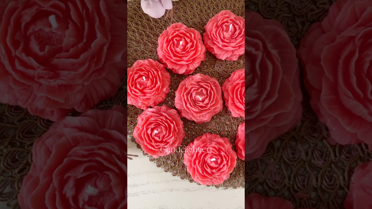 Diy peony candle.🌸 