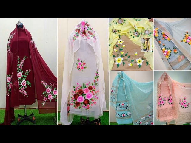 Hand Painted Suits by KAURZ COLLECTIONZ (Mohali) - YouTube