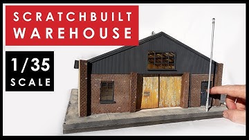 1/35 scale scratch built model warehouse