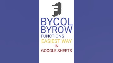 Master BYCOL & BYROW Functions in Google Sheets | Google Sheets Tips #Shorts