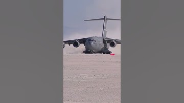 C-17 Globemaster III Aircraft Takeoff With Full Engines Thrust #c17globemaster #usairforce #usaf