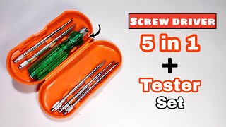 Visko Premium Combination Screwdriver Set(5 in1+Tester) || 5 in one set || Creatorboy || Inventious