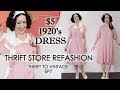 $5 Thrift Store Dress Refashioned to a 1920's Vintage Style Outfit! - THRIFT TO VINTAGE EP7