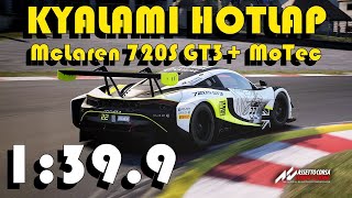 KYALAMI HOTLAP McLaren 720s GT3 | 1:39.9 | Setup + MoTec | Assetto Corsa Competizione