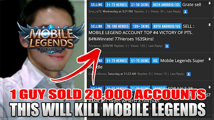 GUARDA COME FARE SOLDI VENDENDO ACCOUNT MOBILE LEGENDS!