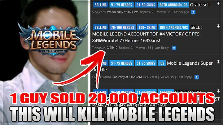 Ficou rico vendendo contas do Mobile Legends! *Não é clickbait*