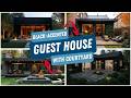 Modern Small Guest House with Bold Black Accents &amp; Tropical Courtyard Ideas | Fixing Expert