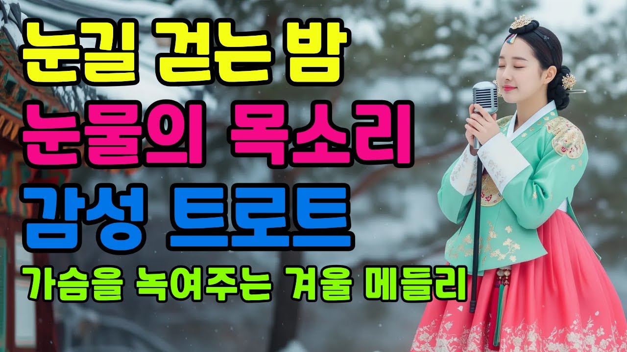 ❄️ 눈길 걷는 밤눈물이 맺히는 목소리ㅣ계속 듣게 되는 감성 트로트 메들리ㅣ애절한 트로트ㅣ최신 트로트 모음