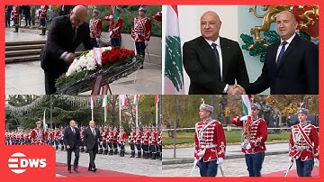 GRAND ARRIVAL: Lebanese President Aoun Meets Bulgarian President Radev in Sofia | DWS News | AC1N