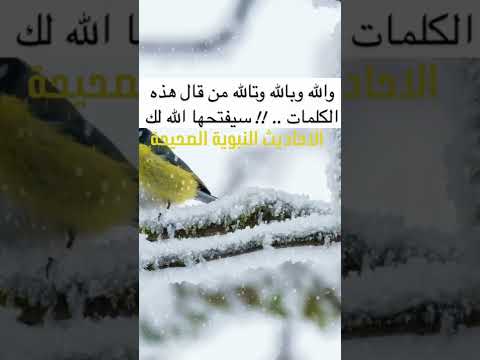 احاديث نبوية والله وبالله وتالله من قال هذه الكلمات سيفتحها الله لك