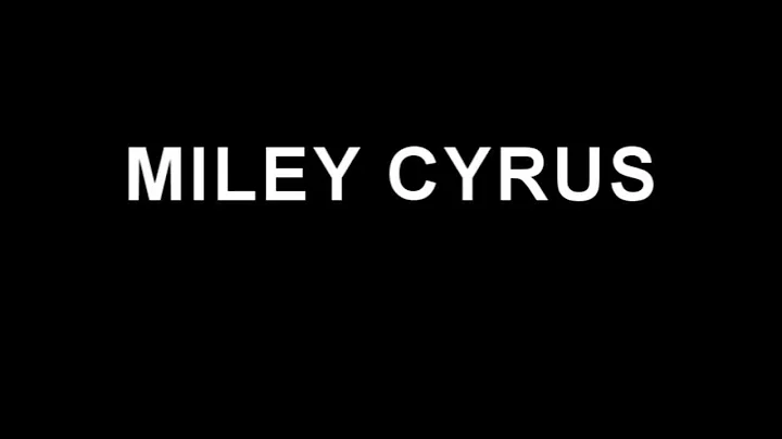 We Can't Stop - Miley Cyrus lyrics