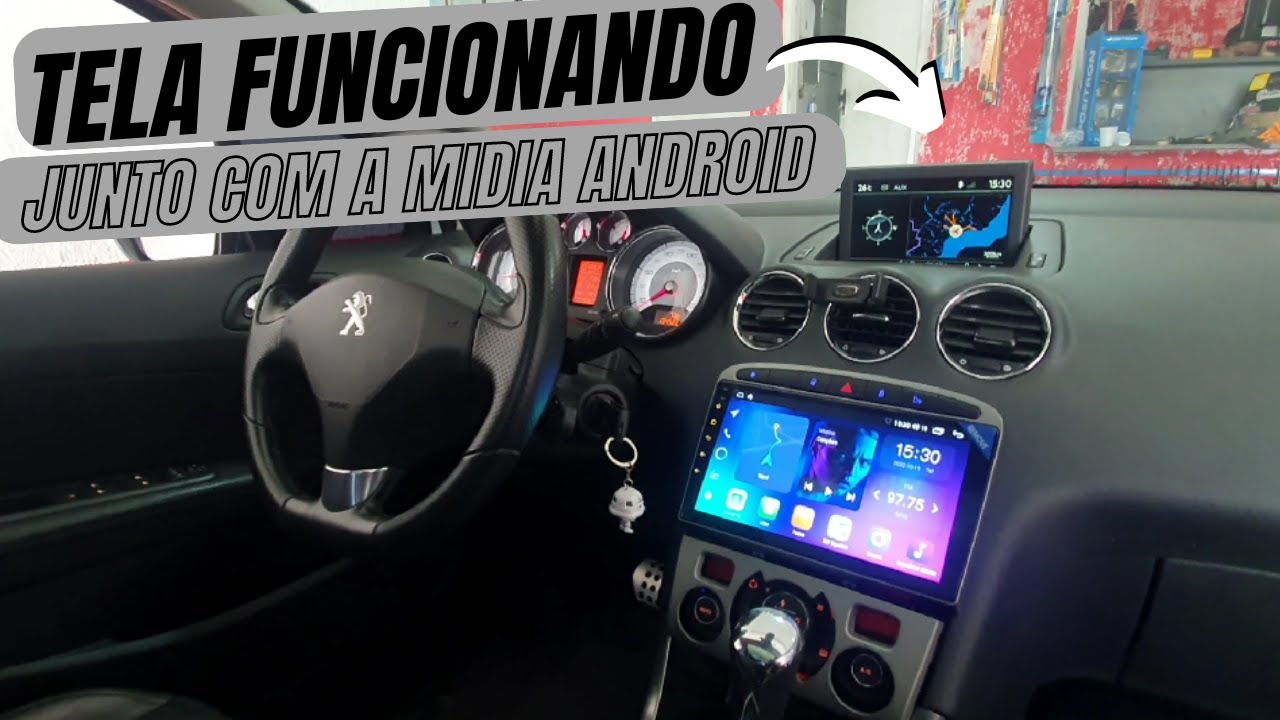 INSTALAÇÃO MULTIMIDIA ANDROID 9” PEUGEOT 308 FUNCIONANDO JUNTO SMEG/COMANDOS/ CAMERA/SENSOR ORIGINAL