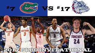 216 Combined POINTS, 2 Overtimes! 2017 #7 Florida vs #17 Gonzaga PK80 Tournament College Basketball