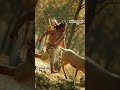 Lord Ram running through an ancient Indian forest chasing #blogsall @Blogsall #ram #hanuman