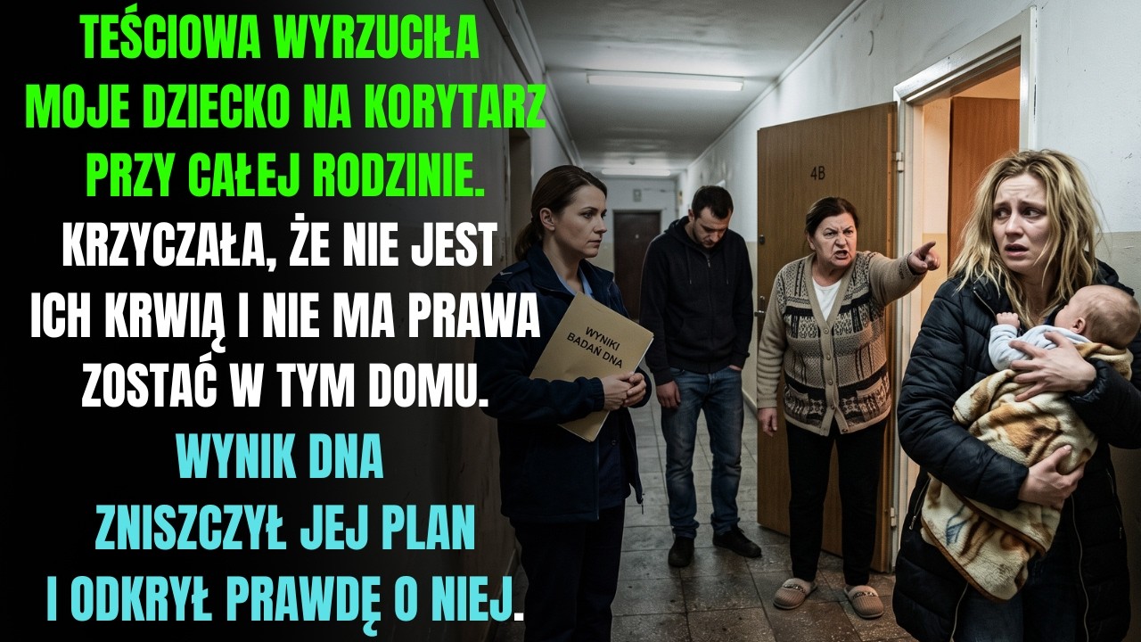 W wigilię moja teściowa wstała od stołu, chwyciła mojego dwuipółletniego syna za ramię, wyprowadziła go z salonu, zamknęła za nim drzwi i powiedziała głośno, żeby wszyscy słyszeli: „Nie jest naszą...