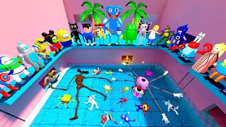 🌀 VAPORWAVE POOL ALL NEW 3D SANIC CLONES MEMES MEGA PUNCH SPARTAN KICKING in Garry's Mod!