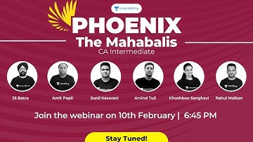 Phoenix Mahabali Batch | For CA Intermediate Nov