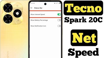 How to show net speed on Tecno Spark 20C || Tecno Spark 20C me net speed kaise show kare ||