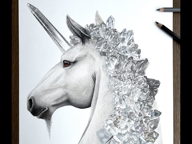 色鉛筆で描いた不思議なユニコーン💎 I drew a strange unicorn with a