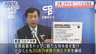 立憲“枝野内閣”7つの政策発表　政権交代で何が？(2021年9月7日)