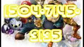 My Super Smash Bros Brawl friend code and my Wii number