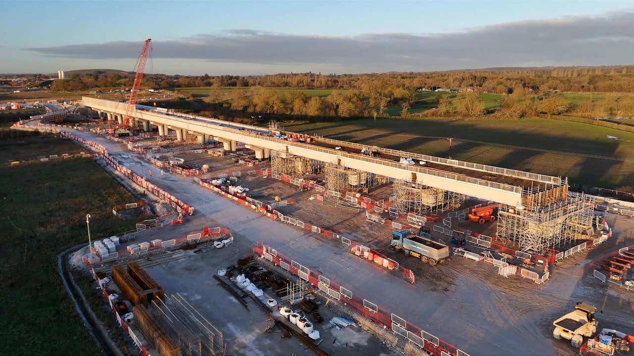 HS2 at River Blythe Viaduct Meriden November 2025 - YouTube