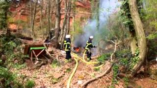 Waldstück zwischen Biewer und Pallien brennt