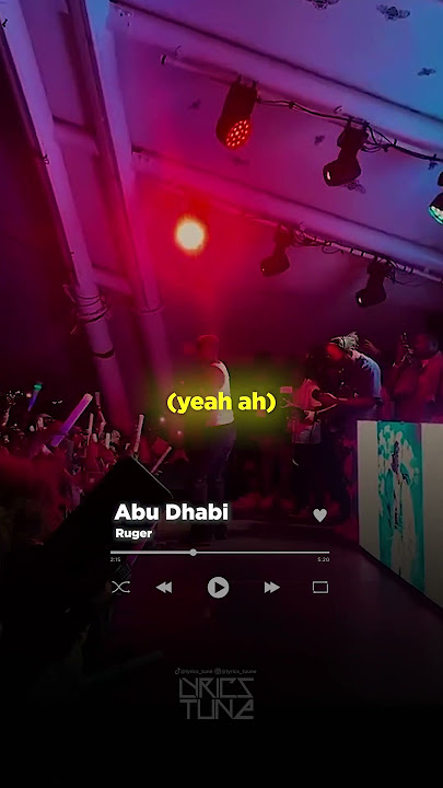Abu Dhabi (Lyrics) - Ruger #afrobeats #trendi