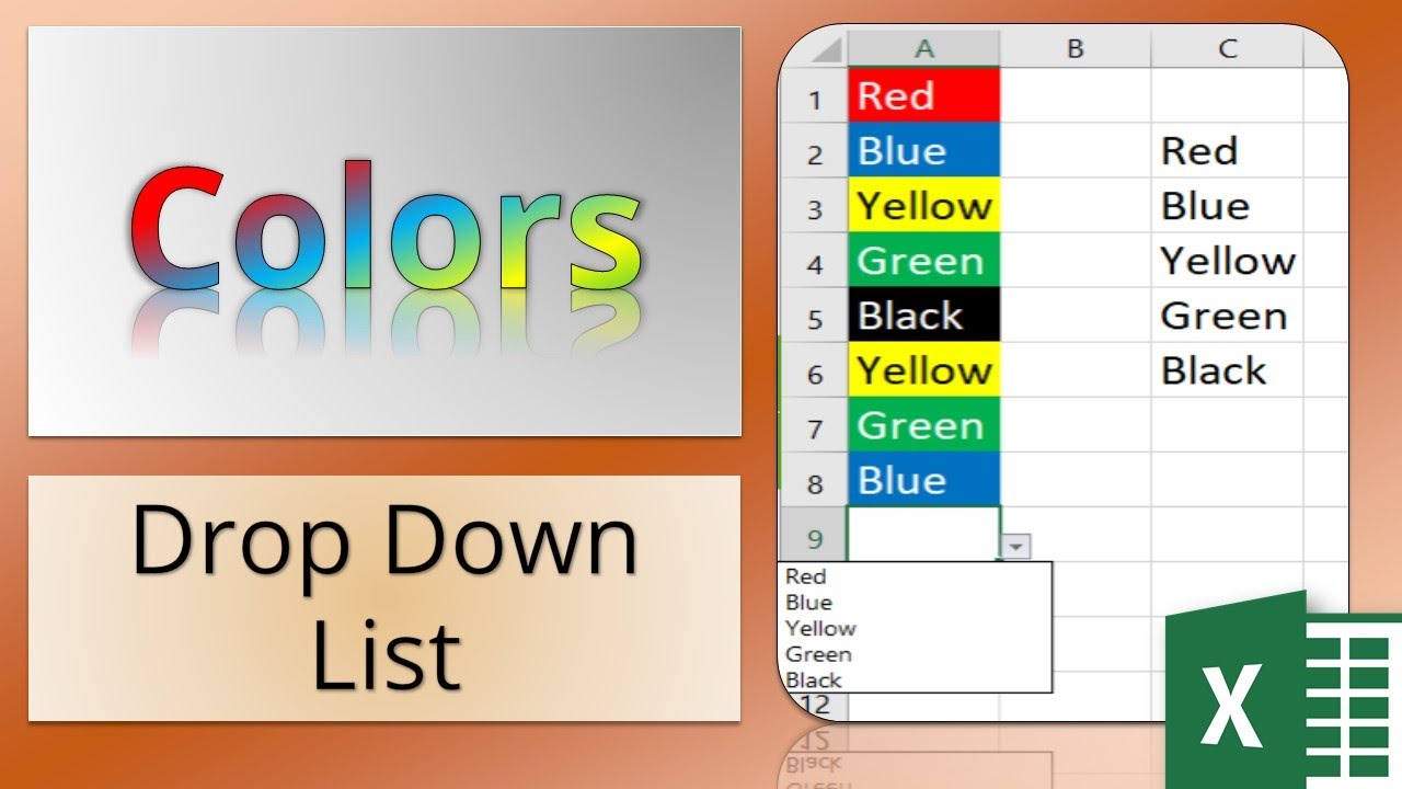 How To Add Drop Down Box In Excel With Colour - Printable Templates