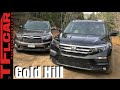 2016 Honda Pilot vs Toyota Highlander take on Gold Mine Hill Off-Road Review