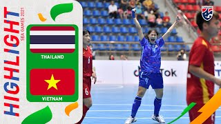 ไฮไลท์ ฟุตซอลหญิง ซีเกมส์ 2021 ไทย พบ เวียดนาม