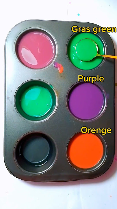 Guess the Color | gras green   purple   orenge #colormixing #amazing