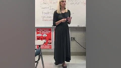 Heidi Baldwin from FKFCU speaks to class