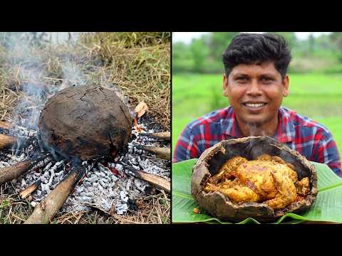 Primitive Technology - MUD CHICKEN MAKING - Cooking Skill Village Food Channel