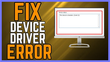 How To Fix Graphics Device Driver Error Code 22 On Windows - (Full Guide!)