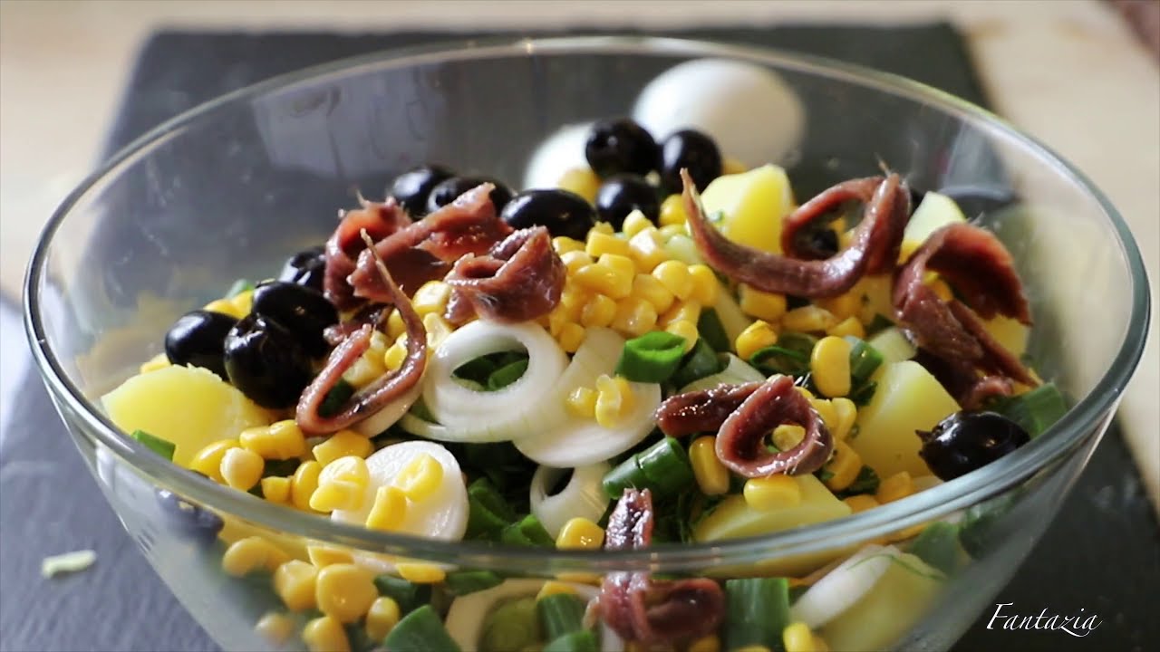 Kartoffelsalat mit Essig und Öl / perfekte grillbeilage / sommersalate ...