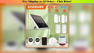 Staniot WiFi SecPanel 5 Wireless Home Alarm System Tuya Smart 4.3 Touch Screen Security Kit