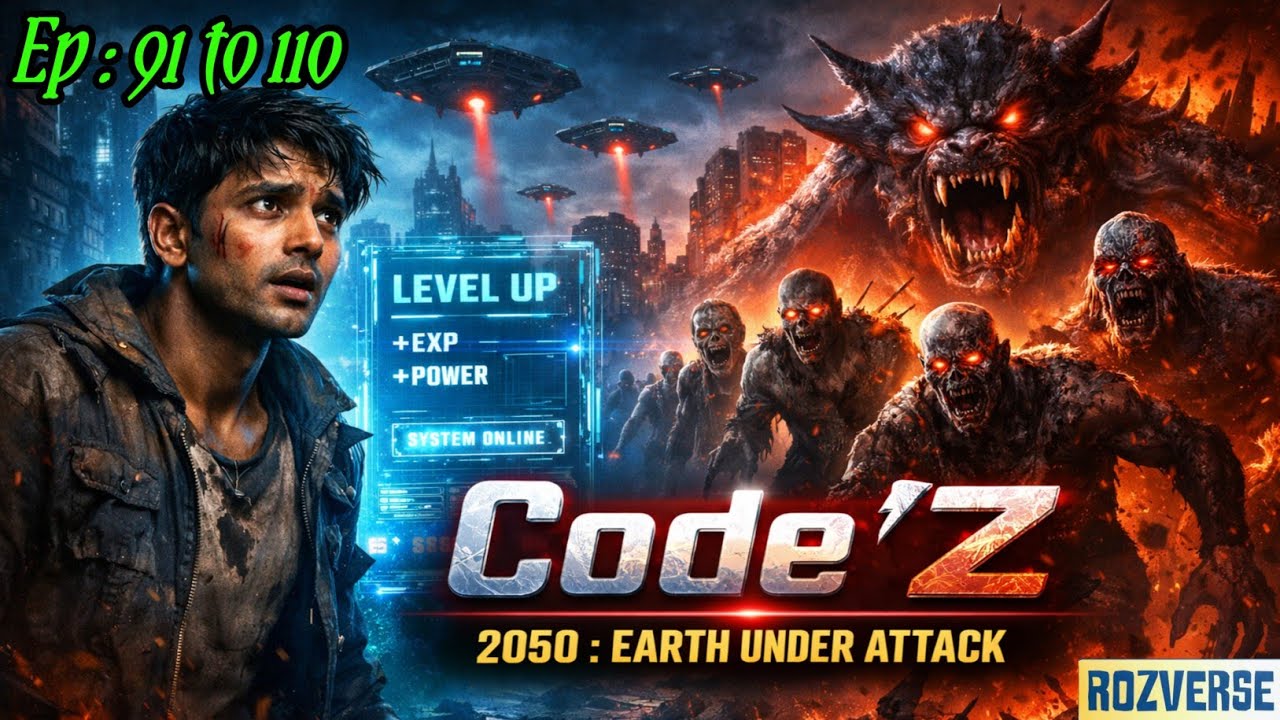 Code'Z " 2050 : Earth Under Attack : Ep- 91 to 110 | Zombie Story | pocket fm || rozverse