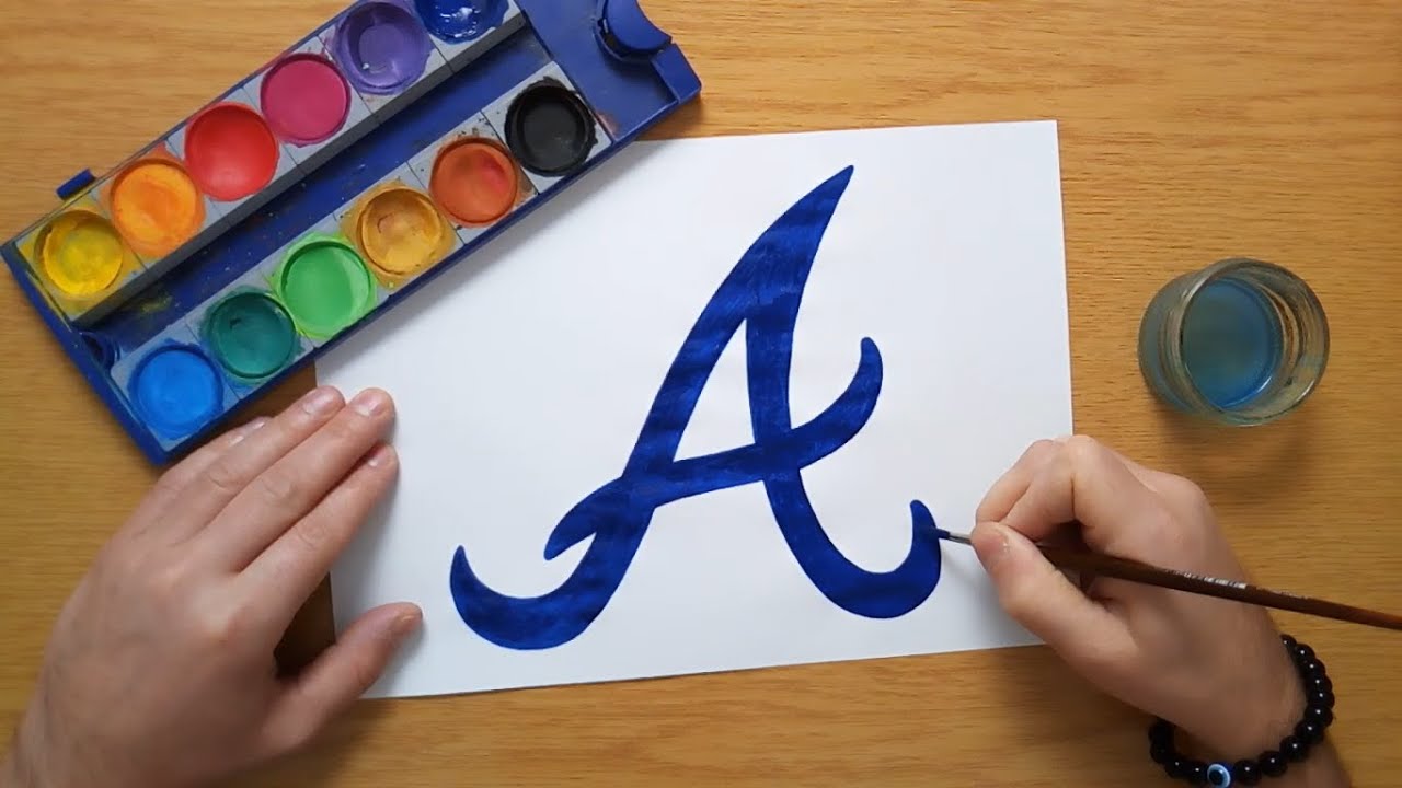 How to draw the Atlanta Braves logo - MLB 