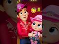 COWBOY dance with Daddy!🤠 Little Angel Nursery Rhymes &amp; Music #shorts