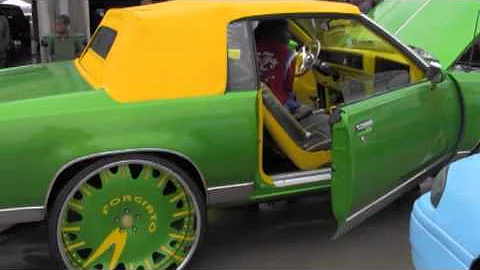 ATL Green & Yellow Cutlass Convertible on Forgiatos