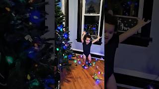 Putting up our ?♥️. christmastree vlogmas decorating family love christmas fun jolly santa