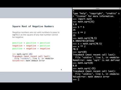 Using Python's Square Root Function - YouTube