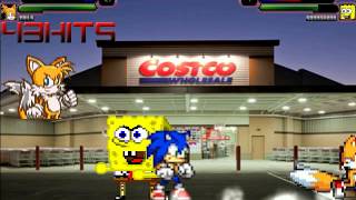 MUGEN Request #53 - Sonic/Tails vs. Mario/SpongeBob