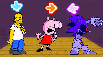 FNF Character Test | Gameplay VS Playground | VS Peppa Pig | VS Piracy Sonic | VS Homer