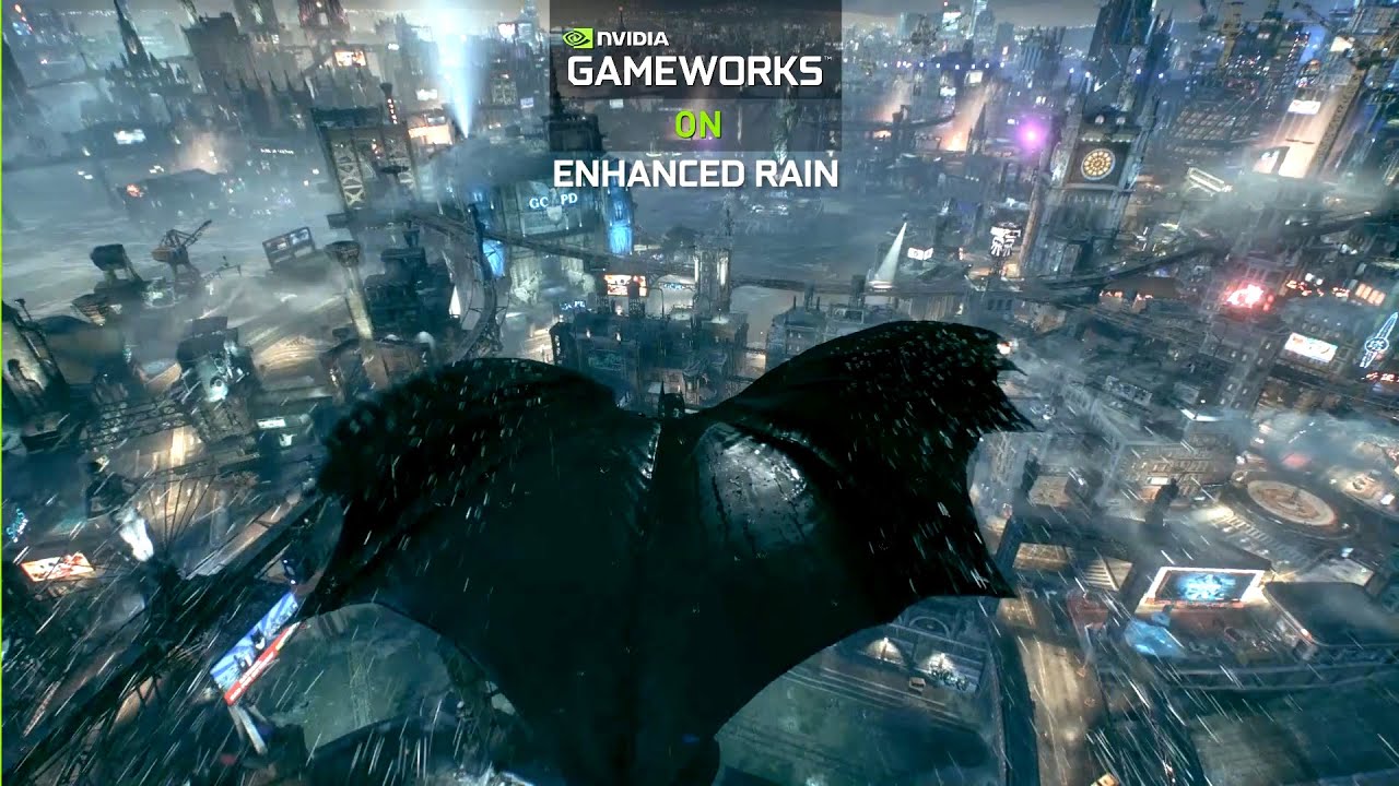 Batman: Arkham Knight is a 45GB download, check out this Nvidia GameWorks  video