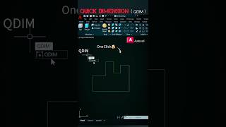 QDIM command for Quick dimensions ✅ #autocad #short #autocad2d