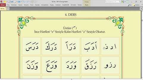 ELİF BA 4.DERS | KUR