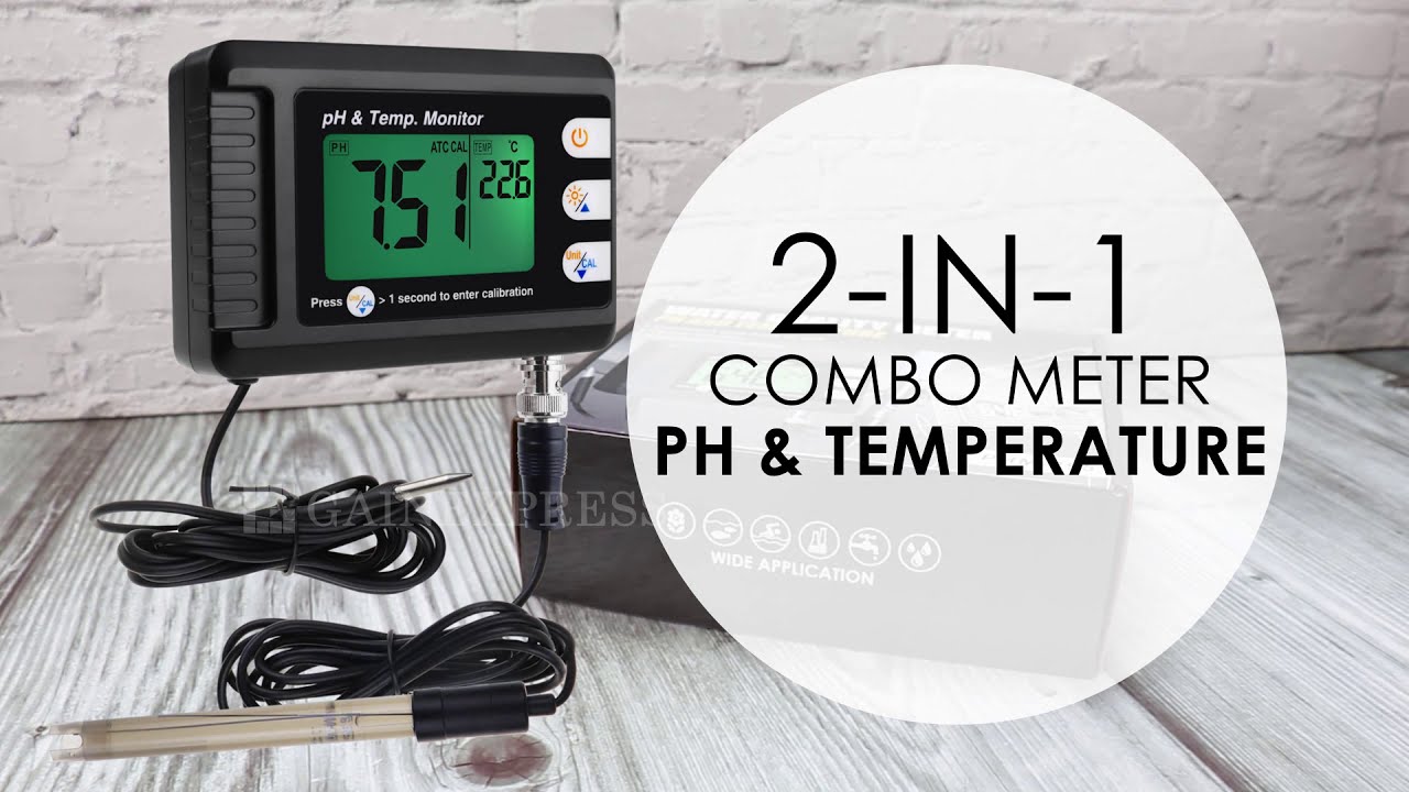 PHM -295 2-in-1 Combo pH & Temperature Meter Fish Monitor - YouTube